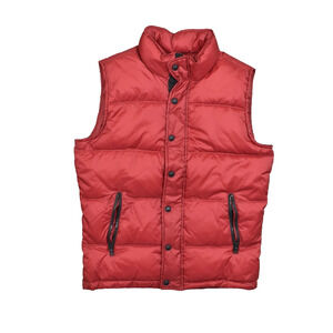 Express Men's Size S Puffer Vest Red Nylon Tech Insulated